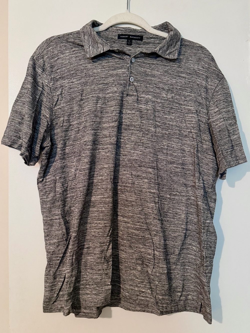 Robert Barakett Heathered Gray Polo Shirt